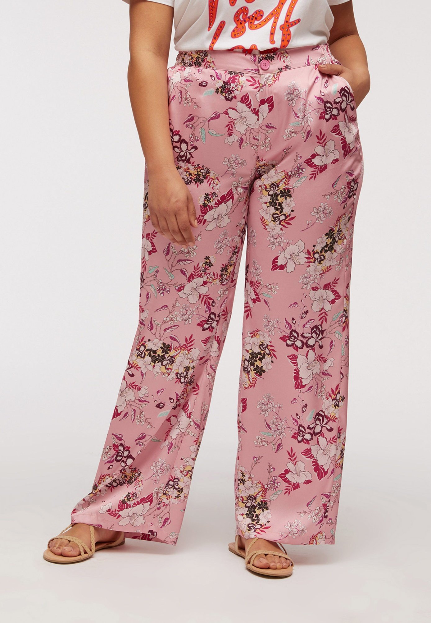 Fiorella Rubino À FLEURS - Pantaloni - rosa/fuxia - Zalando.it