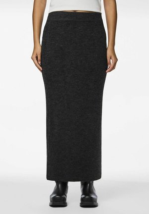 Pieces PCNIKO - Gonna lunga - dark grey melange