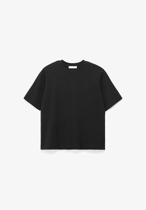 NA-KD, OVERSIZED HEAVY T-SHIRT - Lihtne T-särk - black