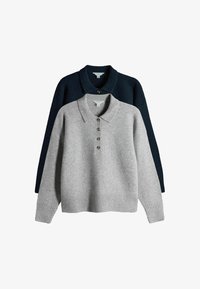 Niet geselecteerd, navy blue grey marl