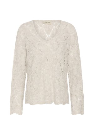 Cream, CRNISO PULLOVER - Strickpullover - oatmeal melange