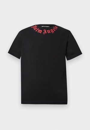 NECK LOGO REGULAR TEE - Potiskana majica - black/red