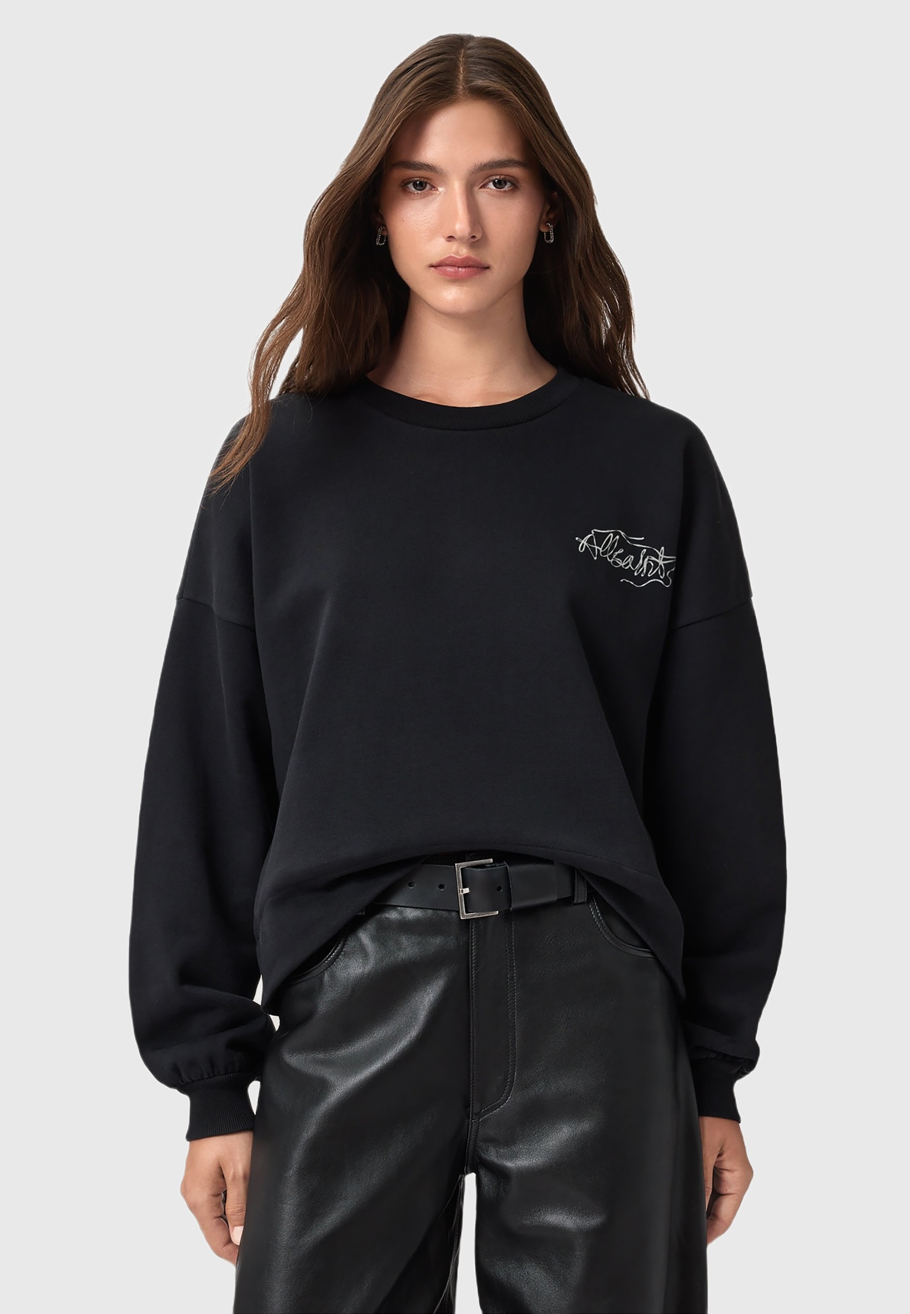 AllSaints REEL LILA - Sweatshirt - washed black/black - Zalando