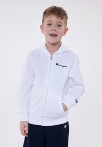 Champion - ICONS HOODED FULL ZIP - Tröja med dragkedja - white Miniatyrbild 1