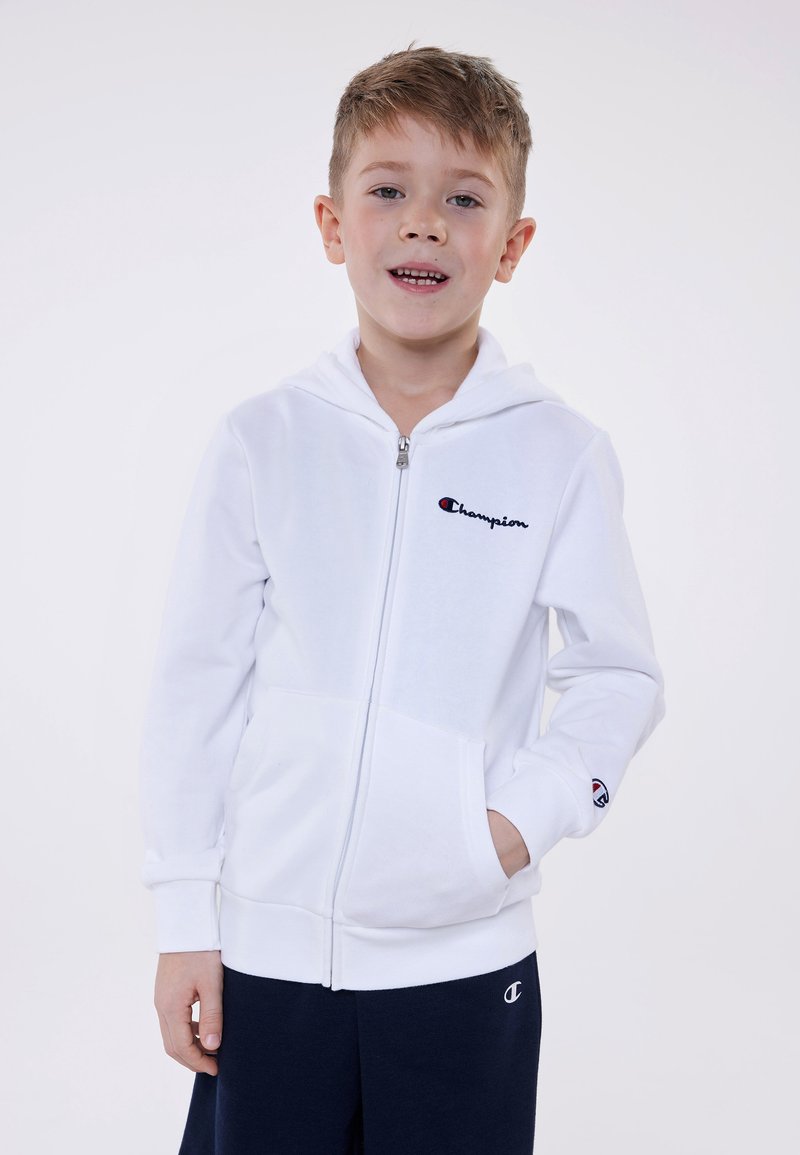 Champion - ICONS HOODED FULL ZIP - Tröja med dragkedja - white, Förstora