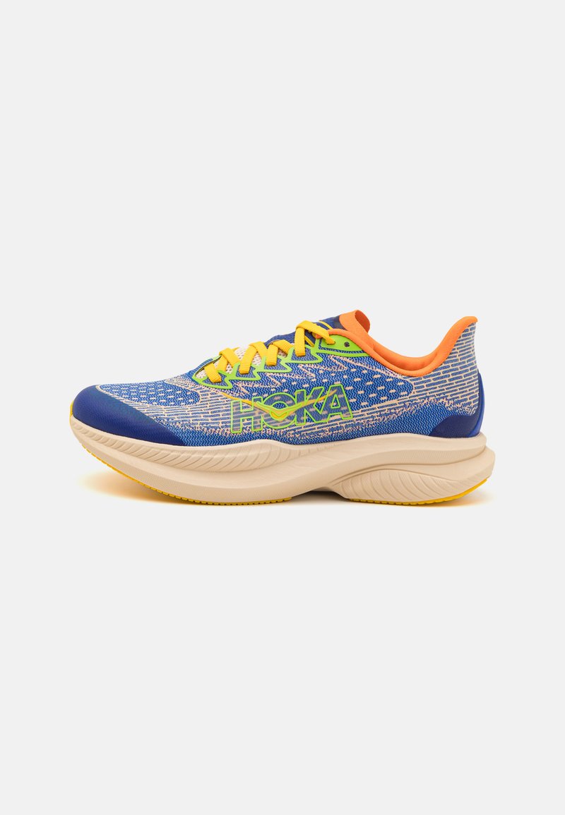 HOKA MACH 6 UNISEX - Apavi skriešanai pa asfaltu - ultramarine/electric tangerine