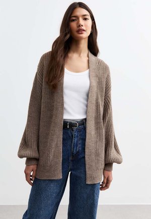 New Look CHUNKY BALLOON SLEEVE - Cardigan - mink