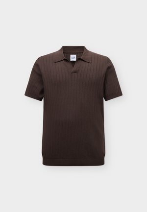 GAP, EXTHOT JOHNNY COLLAR - поло - terra brown