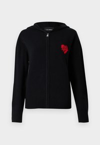 HEARTS ZIP UP  - Vesta na kopčanje - black