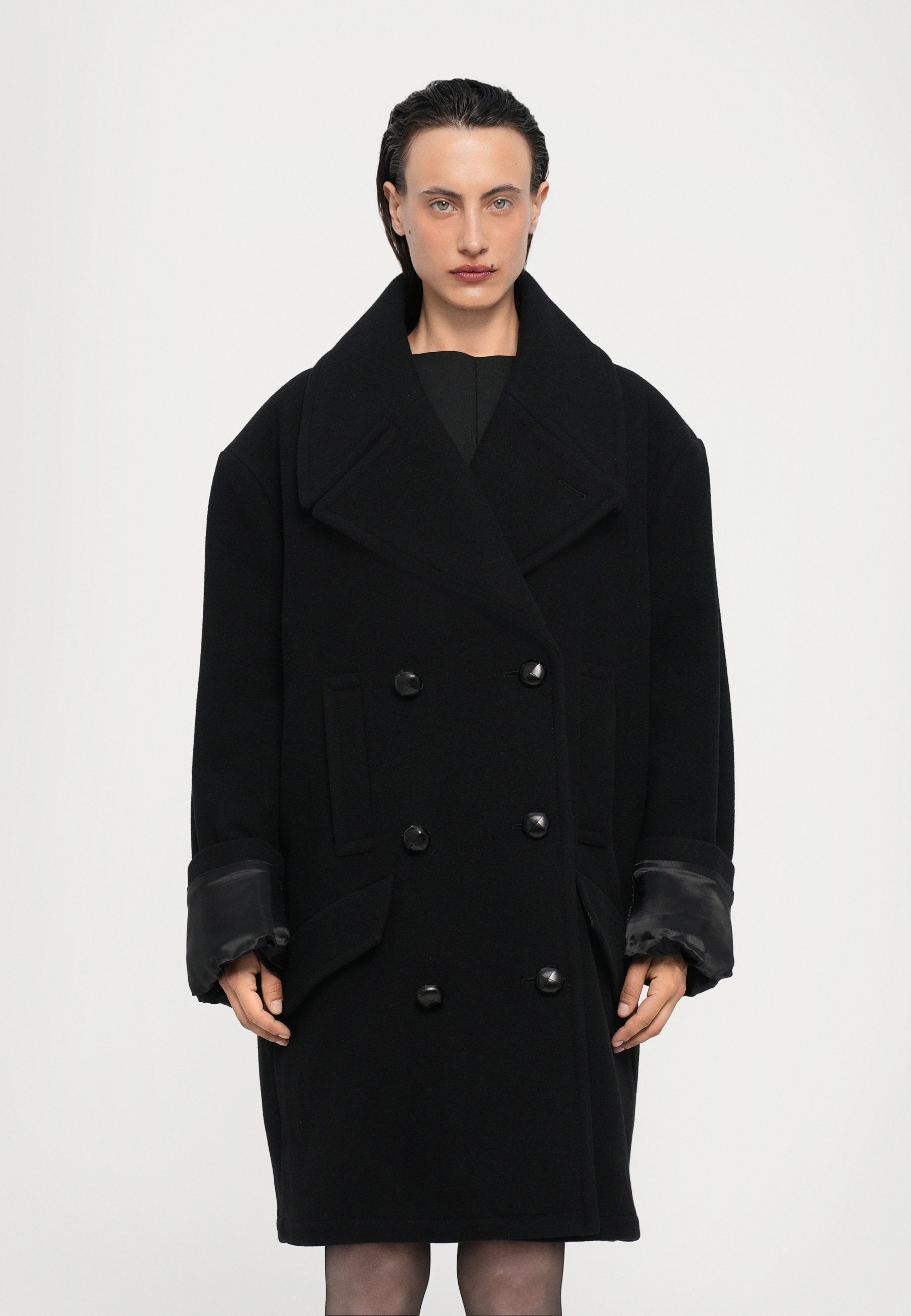 MM6 Maison Margiela COAT - Classic coat - black - Zalando.co.uk