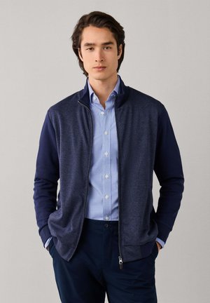 Hackett London, HACKETT LONDON SWEATSHIRT POW HYBRID FZ - Sudadera con cremallera - old navy