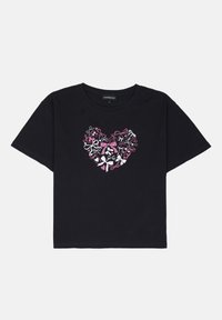T-shirt med print - black
