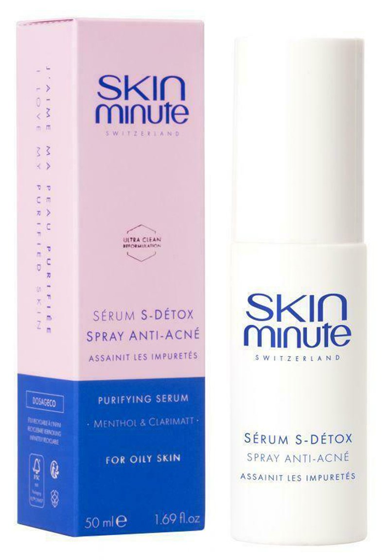 Skin Minute Switzerland SÉRUM SDETOX SPRAY ANTIACNÉ Serum blanc