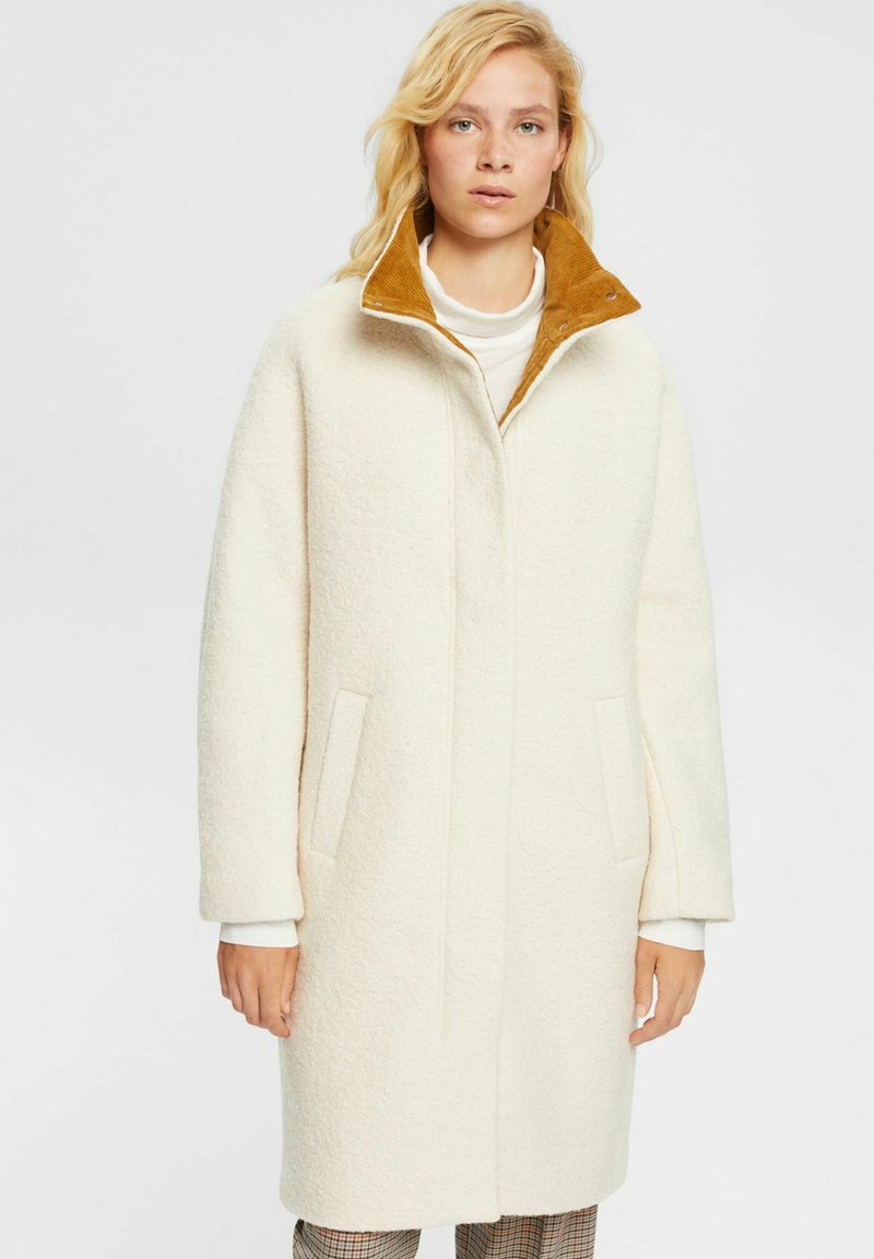 Esprit Classic coat cream beige/beige Zalando.co.uk