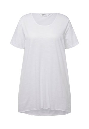 Angel of Style, LONGSHIRT, RUNDHALS, HALBARM, GERUNDETER SAUM - T-Shirt basic - snow white