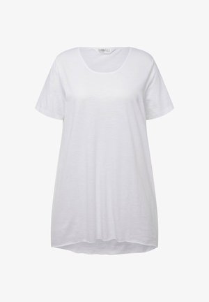 Angel of Style, LONGSHIRT, RUNDHALS, HALBARM, GERUNDETER SAUM - T-Shirt basic - snow white
