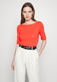 Lauren Ralph Lauren STRETCH COTTON BOATNECK TEE - T-shirt básica - hyannis port orange