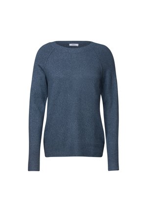 Cecil, PULLOVER MIT RUNDHALS UND STRUKTURMIX - Pullover - cotton blue melange