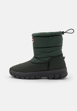 Botas Hunter Original Printed Insulated Para Mujer - Gris/Negro Impermeables Para Nieve