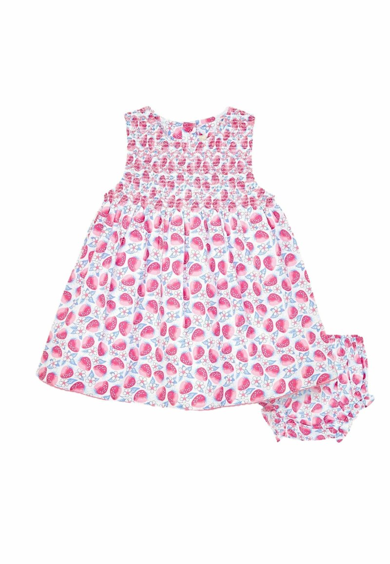 JoJo Maman Bébé STRAWBERRY BLOOM SMOCKED - REGULAR FIT SET - Freizeitkleid - pink