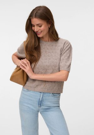 Vero Moda, Тениска с щампа - beige
