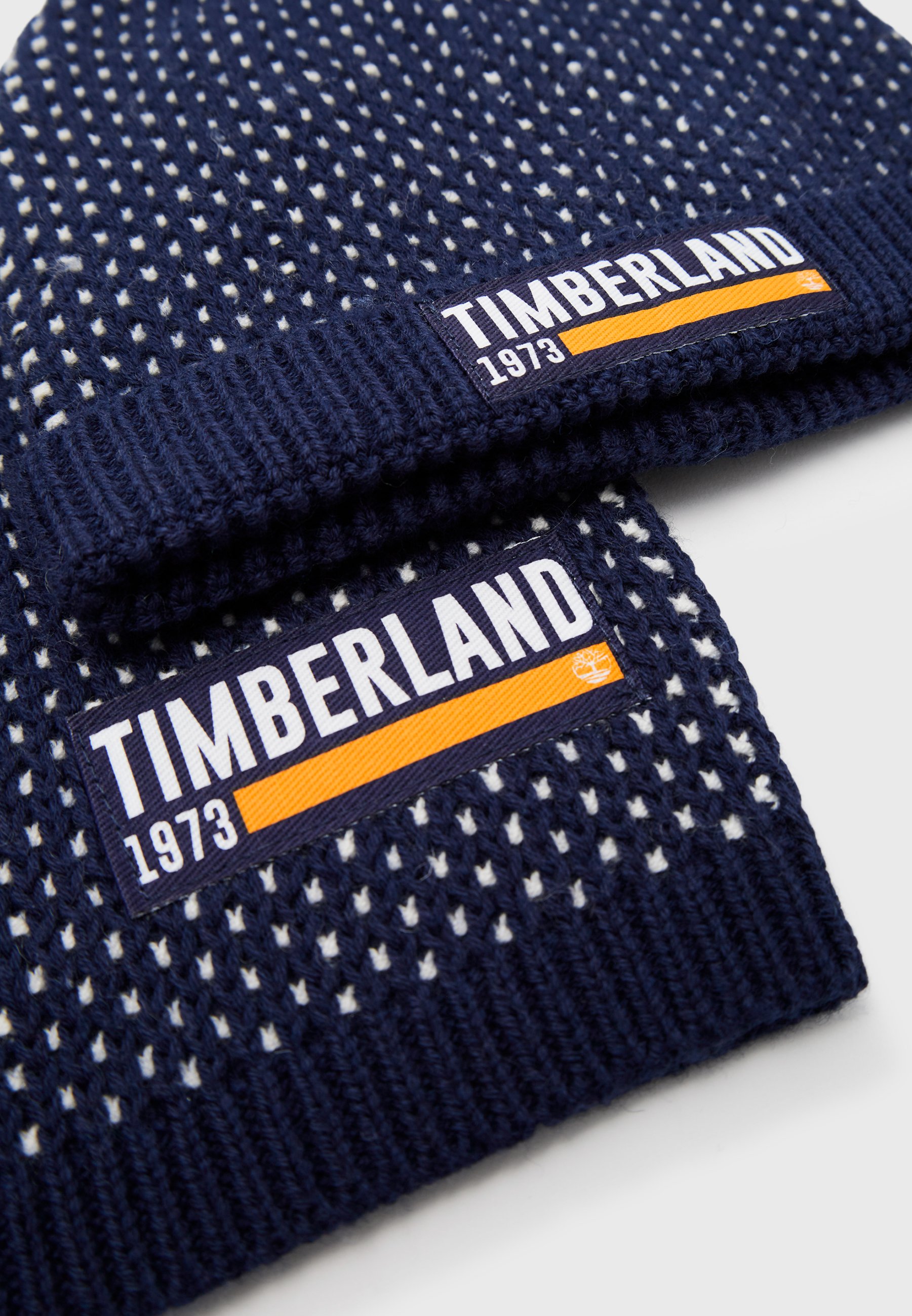 timberland hat and scarf