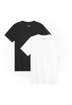V-NECK 2-PACK - Camiseta básica - mc  xwhite xblack