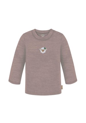 MERINO  FEINSTRICK WOLL WINTERPULLOVER MIT KNOPF - Undershirt - rosa