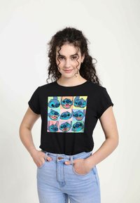 Henry Tiger DISNEY LILO & STITCH 9 BOX STITCH - Triko s potiskem - black