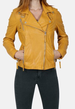 Lederjacke - yellow