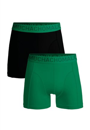 2-PACK MICROFIBER SOLID - Úzke boxerky - black green