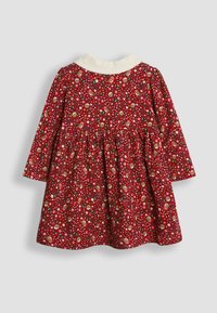 JoJo Maman Bébé CHRISTMAS ROBIN FLORAL PETER PAN REGULAR FIT - Dienas kleita - red