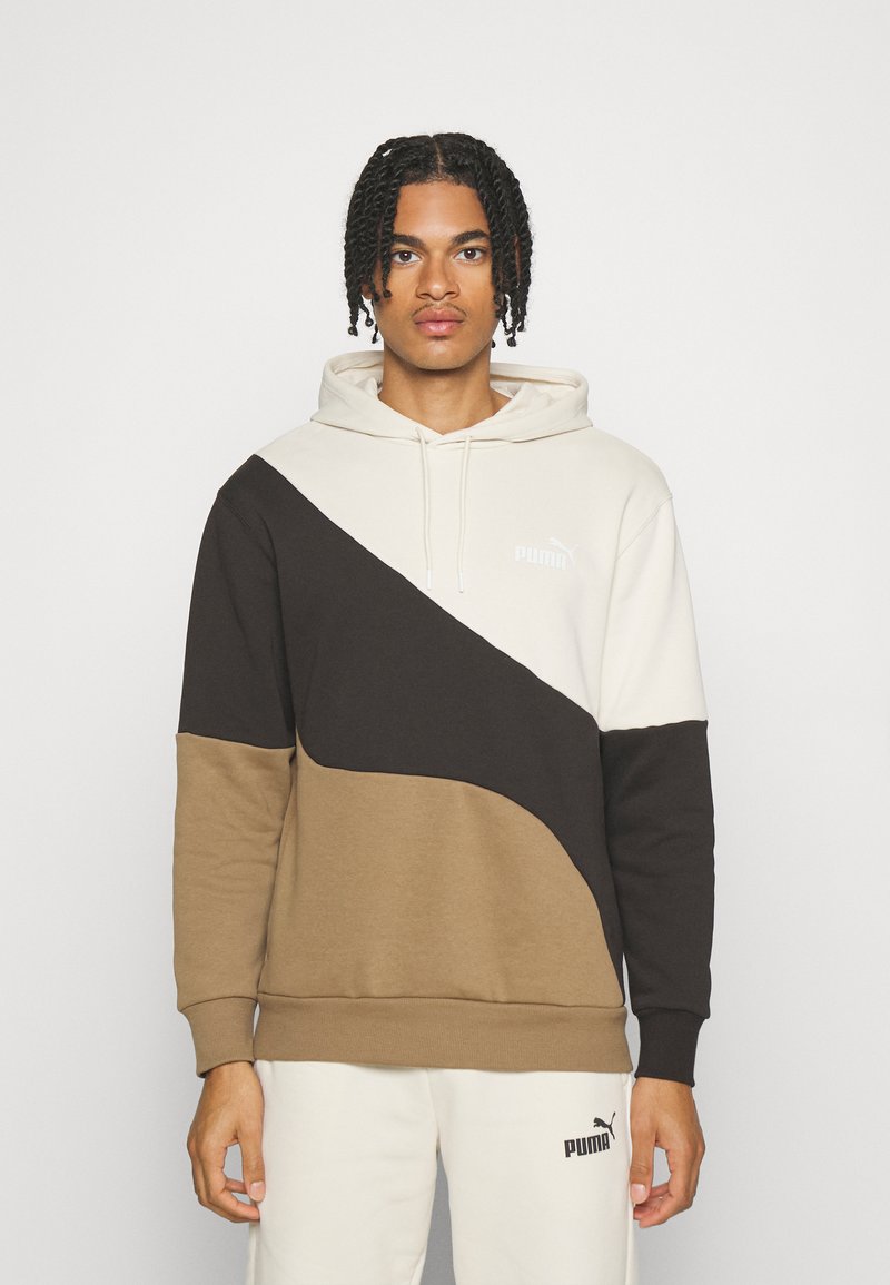 Puma POWER CAT HOODIE - Sweat à capuche - chocolate chip/marron - ZALANDO.FR