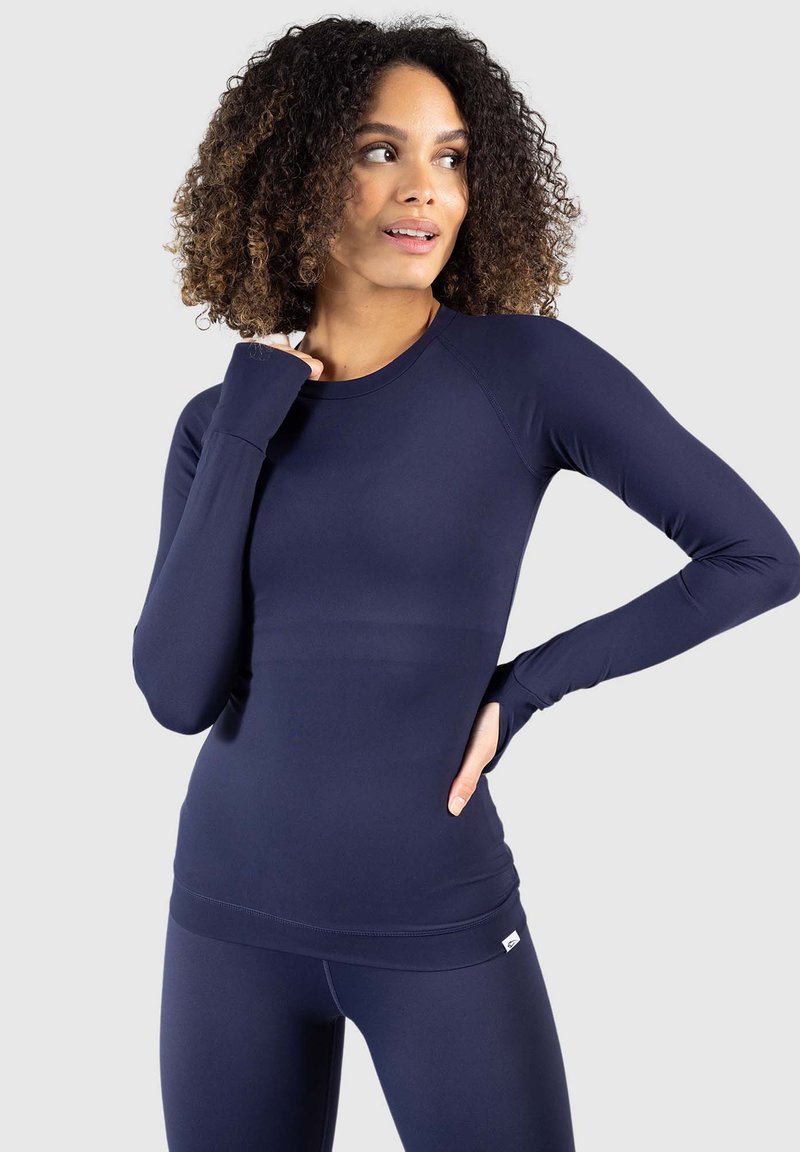 Smilodox LONGSLEEVE LORIE - Langærmet T-shirt - dunkelblau