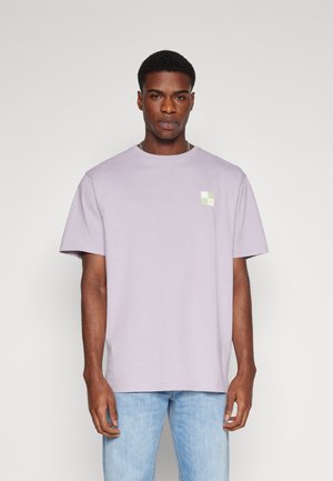 Denim Project JOHNNY´S BURGERS TEE - Tricou cu imprimeu - lavender aura
