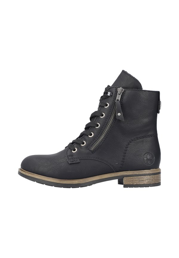 Schnürstiefelette - schwarz