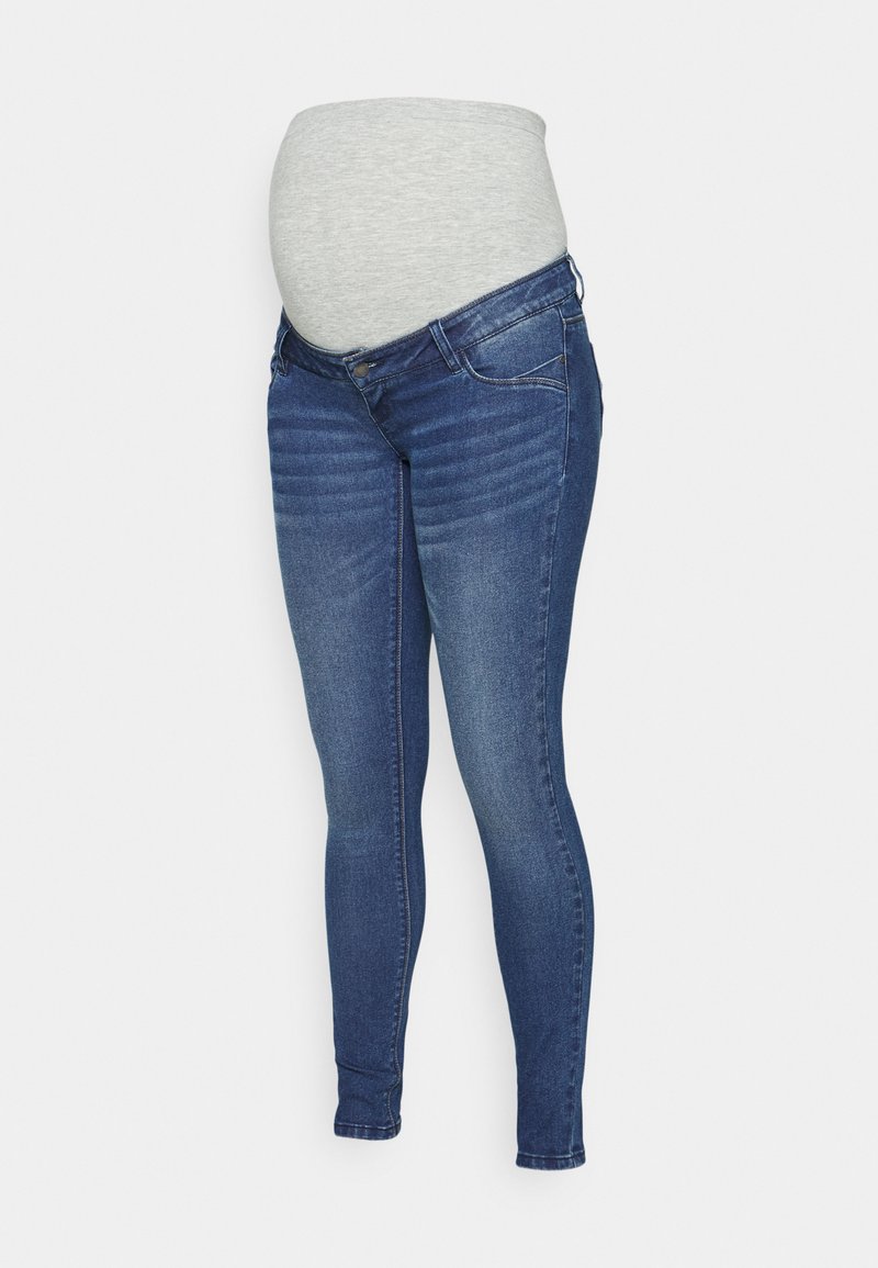 MAMALICIOUS Jeans Skinny Fit dark-blue denim