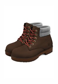 Giesswein LEATHER MERINO BOOT - Boots à talons - dunkelbraun