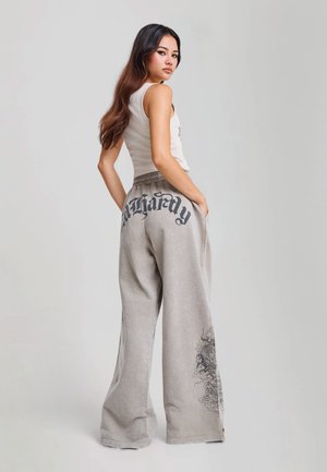 Ed Hardy, WOMENS GOTHIC DRAGON STONE WASH RELAXED JOGGERS - Jogginghose - grey