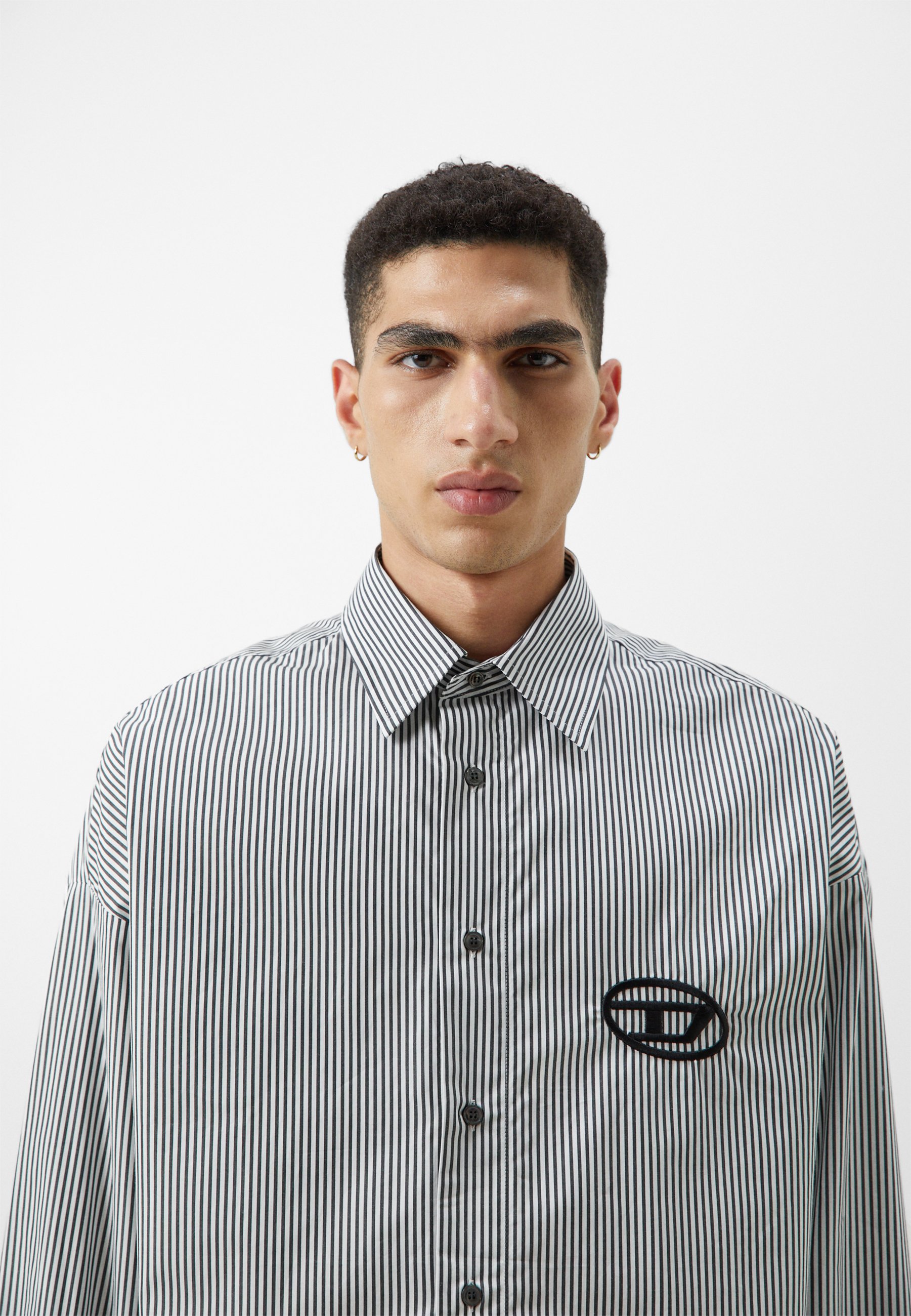 diesel black and white shirt