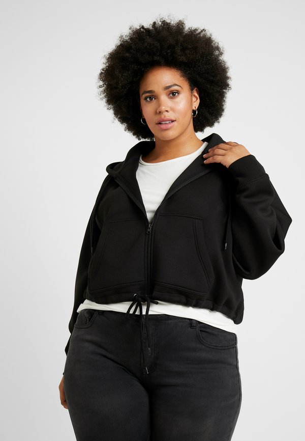 LADIES OVERSIZED SHORT RAGLAN ZIP HOODY - Sweatjacke