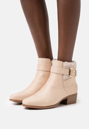 WINTER BOOTIES - Classic ankle boots - beige