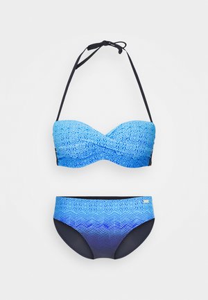 WIRE BANDEAU SET - Bikini - blue