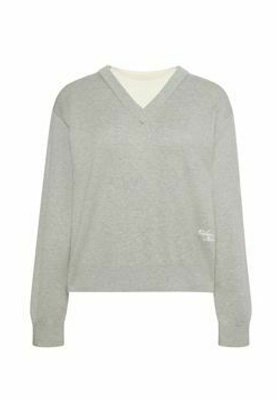 Calvin Klein Jeans, CALVIN KLEIN JEANS RELAXED DUAL LAYER T-SHIRT - Trui - b grey heather