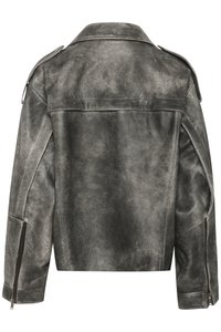 Gestuz JAGGY - Giacca di pelle - faded black