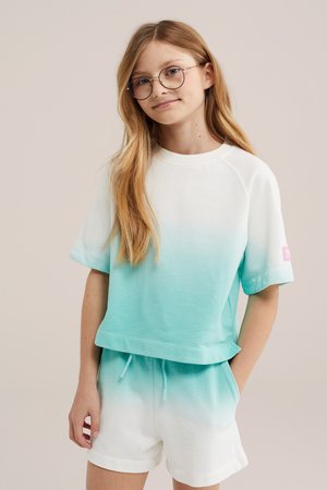 WE Fashion Tricou basic - turquoise