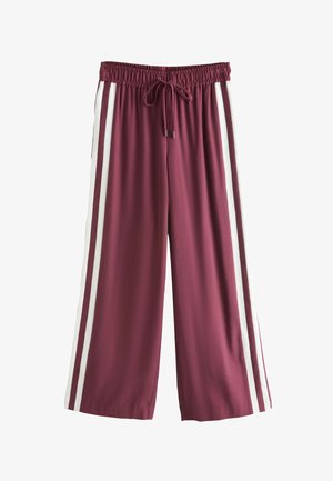 Next, REGULAR FIT - WIDE LEG SIDE STRIPE - Tracksuit bottoms - burgundy red