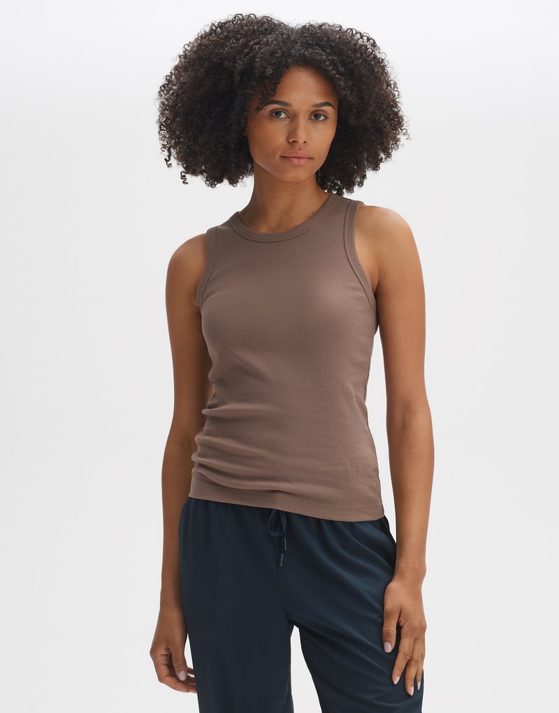 OPUS SLIM FIT RIB - Top - cocoa