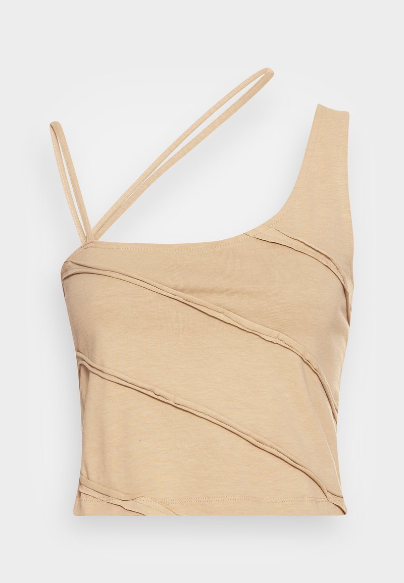 Damen T-Shirts | NA-KD ASYMMETRIC STRAP SINGLET Top beige - NY30785 Damen T-Shirts | NA-KD ASYMMETRIC STRAP SINGLET Top beige - NY30785