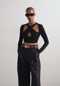 Victoria Beckham JUMBO FRAME BELT - Cinto - burgundy